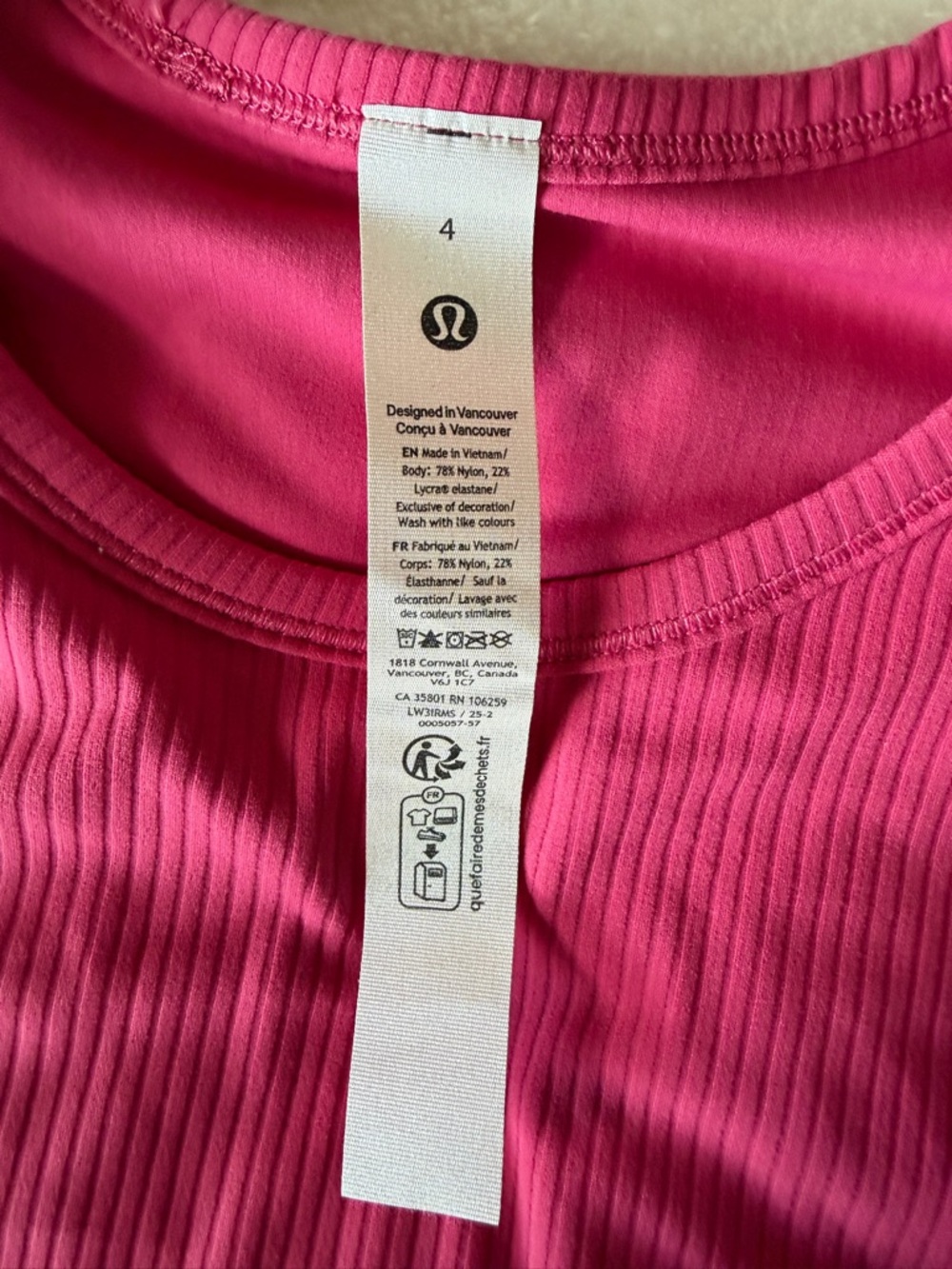 lululemon All It Takes Ribbed Back-Twist NWT - Picture 4 of 5